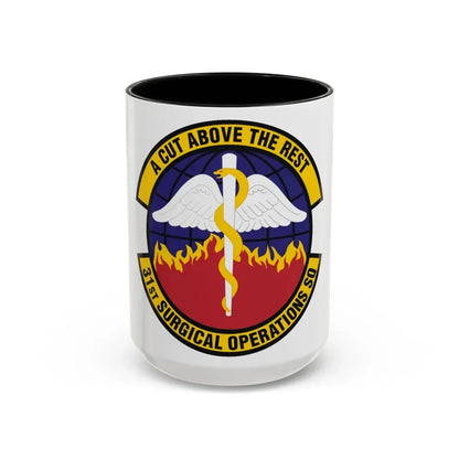 31st Surgical Operations Squadron (U.S. Air Force) Accent Coffee Mug 15oz Black - Go Mug Yourself