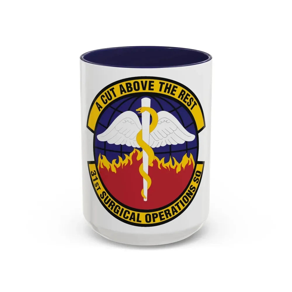 31st Surgical Operations Squadron (U.S. Air Force) Accent Coffee Mug 15oz Navy - Go Mug Yourself