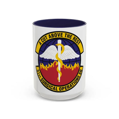 31st Surgical Operations Squadron (U.S. Air Force) Accent Coffee Mug 15oz Navy - Go Mug Yourself