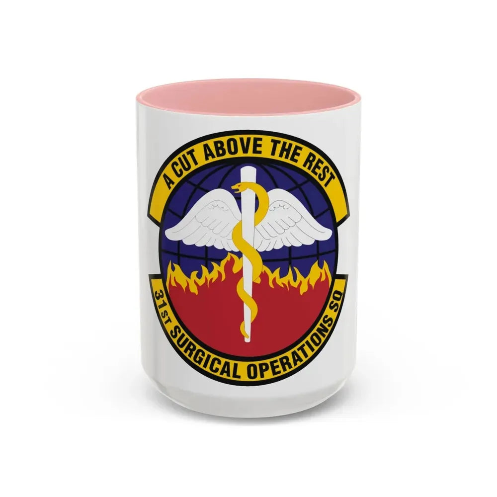 31st Surgical Operations Squadron (U.S. Air Force) Accent Coffee Mug 15oz Pink - Go Mug Yourself