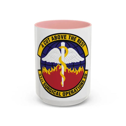 31st Surgical Operations Squadron (U.S. Air Force) Accent Coffee Mug 15oz Pink - Go Mug Yourself