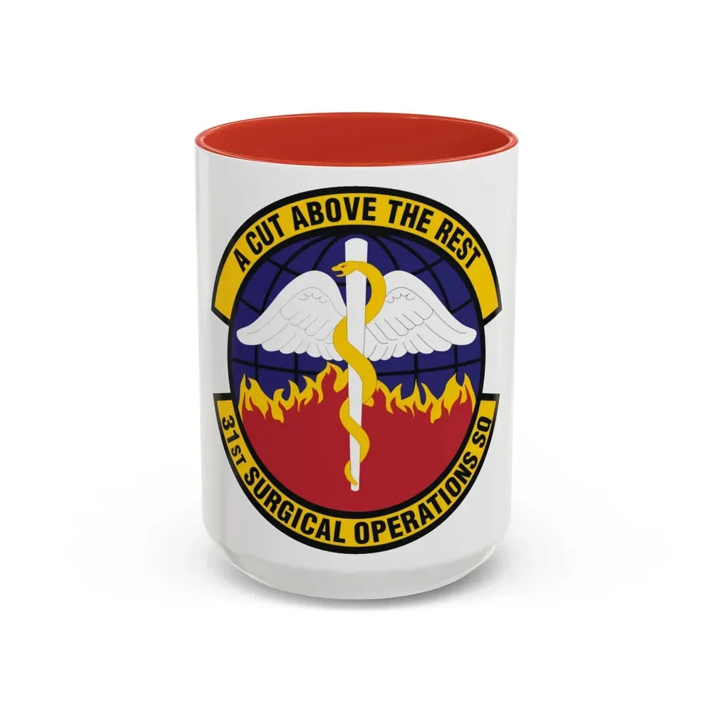 31st Surgical Operations Squadron (U.S. Air Force) Accent Coffee Mug 15oz Red - Go Mug Yourself