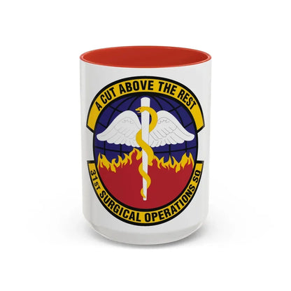 31st Surgical Operations Squadron (U.S. Air Force) Accent Coffee Mug 15oz Red - Go Mug Yourself