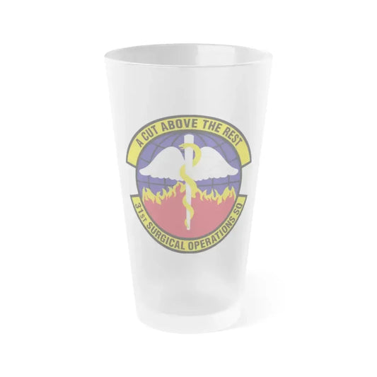 31st Surgical Operations Squadron (U.S. Air Force) Frosted Pint Glass 16oz 16oz Frosted - Go Mug Yourself