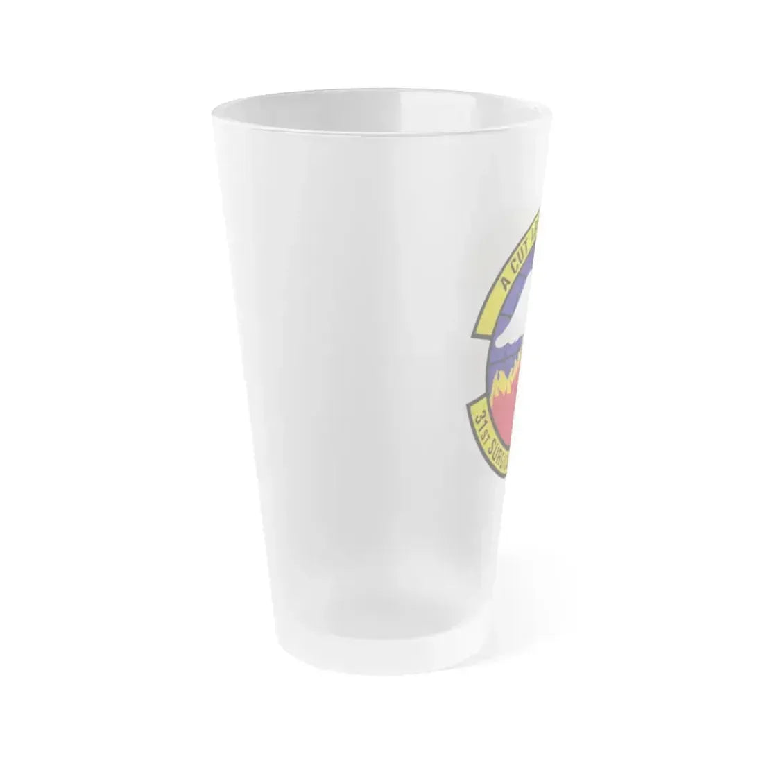 31st Surgical Operations Squadron (U.S. Air Force) Frosted Pint Glass 16oz - Go Mug Yourself