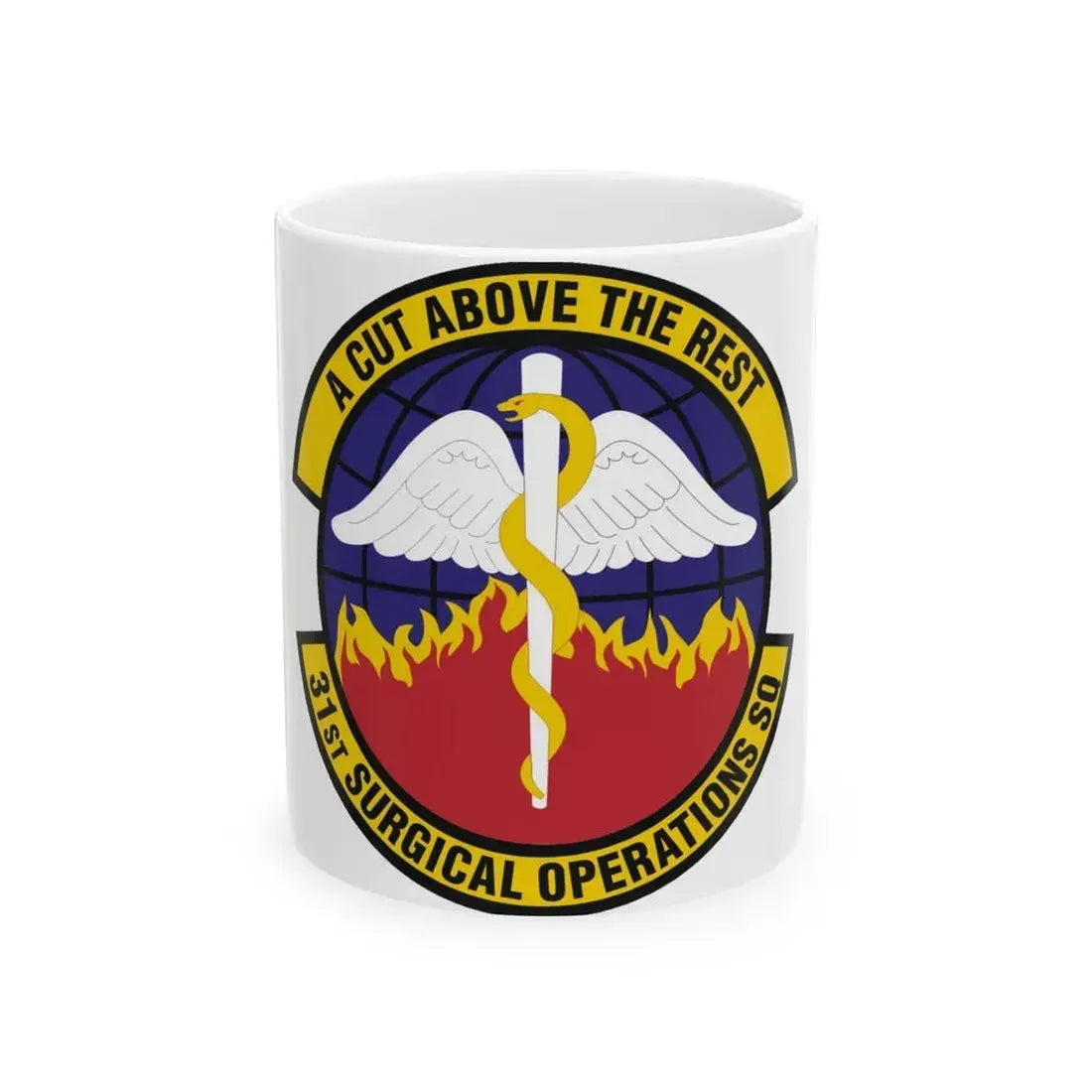 31st Surgical Operations Squadron (U.S. Air Force) White Coffee Mug 11oz - Go Mug Yourself