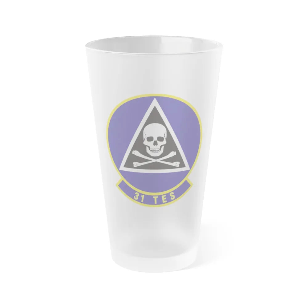 31st Test and Evaluation Squadron (U.S. Air Force) Frosted Pint Glass 16oz-16oz-Frosted-Go Mug Yourself