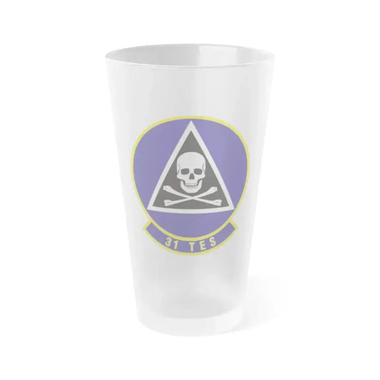 31st Test and Evaluation Squadron (U.S. Air Force) Frosted Pint Glass 16oz 16oz Frosted - Go Mug Yourself