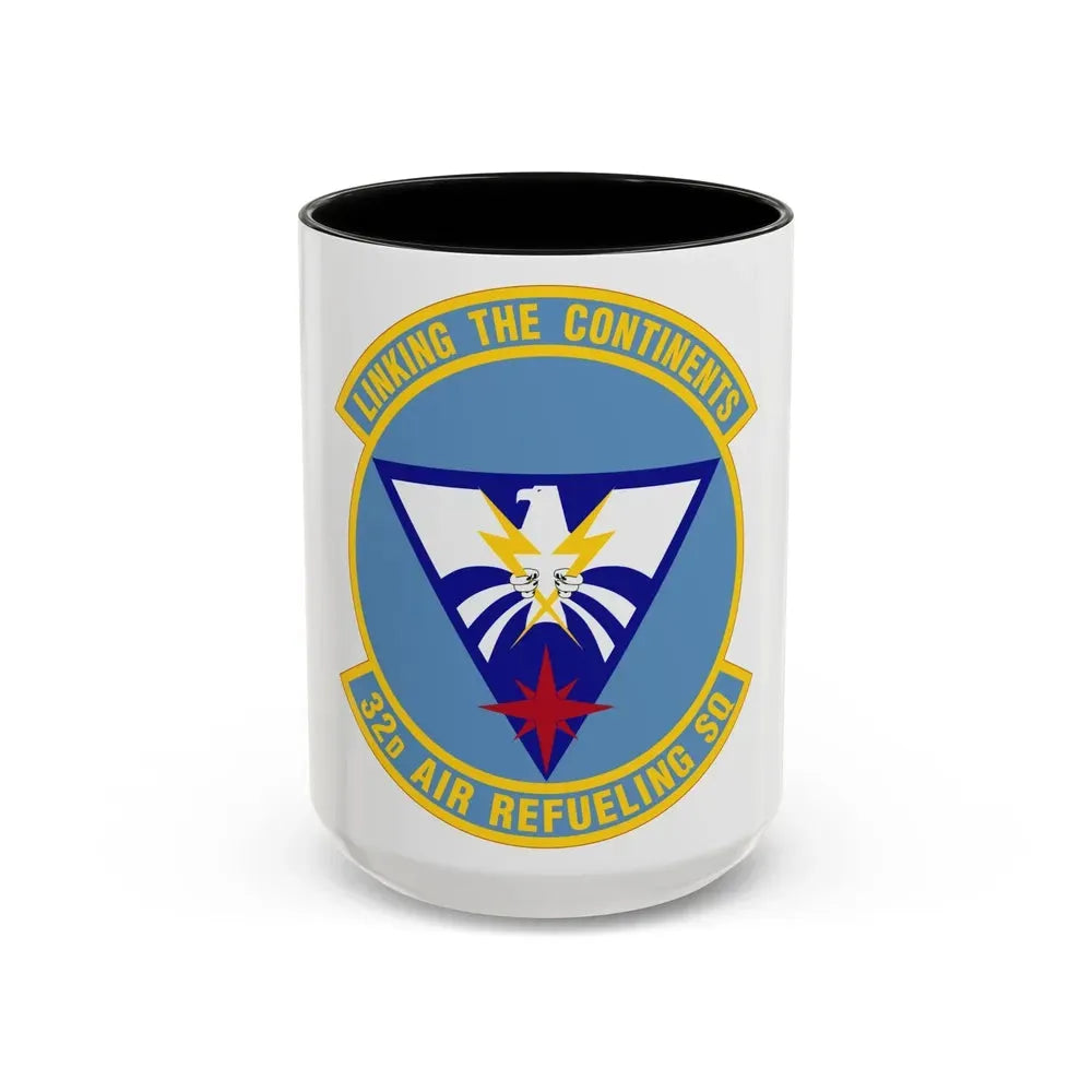 32 Air Refueling Squadron AMC (U.S. Air Force) Accent Coffee Mug 15oz Black - Go Mug Yourself