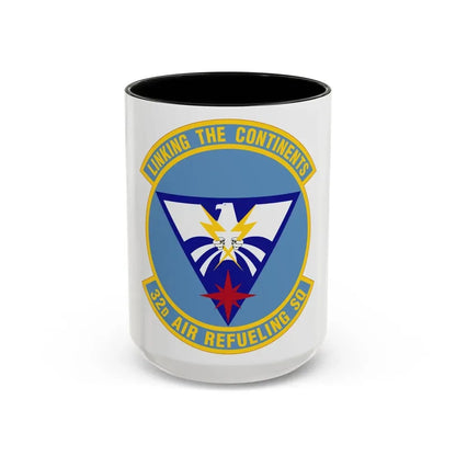 32 Air Refueling Squadron AMC (U.S. Air Force) Accent Coffee Mug 15oz Black - Go Mug Yourself