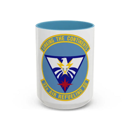 32 Air Refueling Squadron AMC (U.S. Air Force) Accent Coffee Mug 15oz Light Blue - Go Mug Yourself