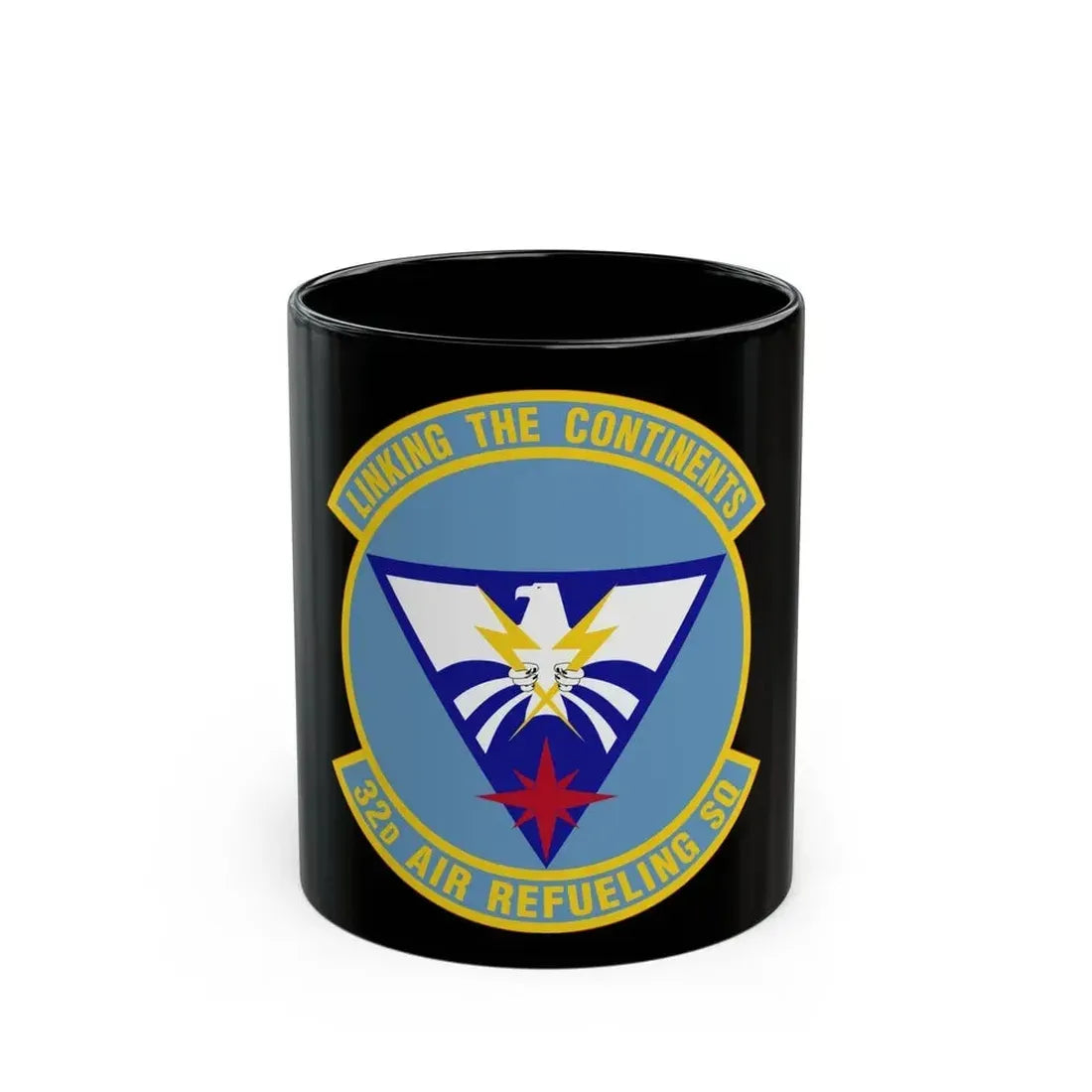 32 Air Refueling Squadron AMC (U.S. Air Force) Black Coffee Mug 11oz - Go Mug Yourself
