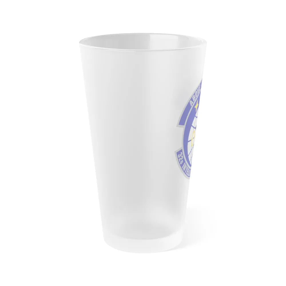 32 Intelligence Squadron AFISRA (U.S. Air Force) Frosted Pint Glass 16oz-Go Mug Yourself