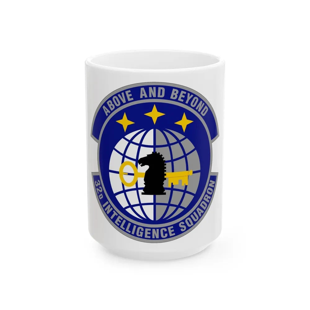 32 Intelligence Squadron AFISRA (U.S. Air Force) White Coffee Mug-15oz-Go Mug Yourself