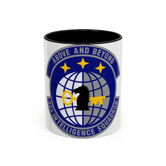 32 Intelligence Squadron AFISRA (U.S. Air Force) Accent Coffee Mug 11oz Black - Go Mug Yourself