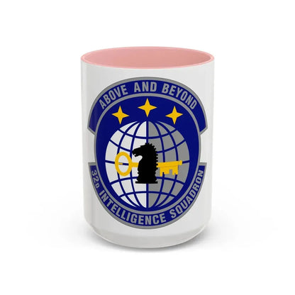 32 Intelligence Squadron AFISRA (U.S. Air Force) Accent Coffee Mug 15oz Pink - Go Mug Yourself