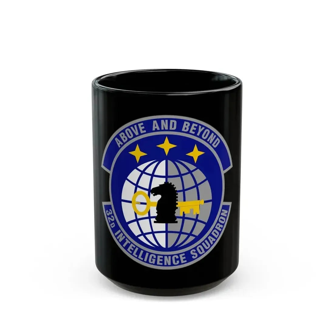32 Intelligence Squadron AFISRA (U.S. Air Force) Black Coffee Mug 15oz - Go Mug Yourself