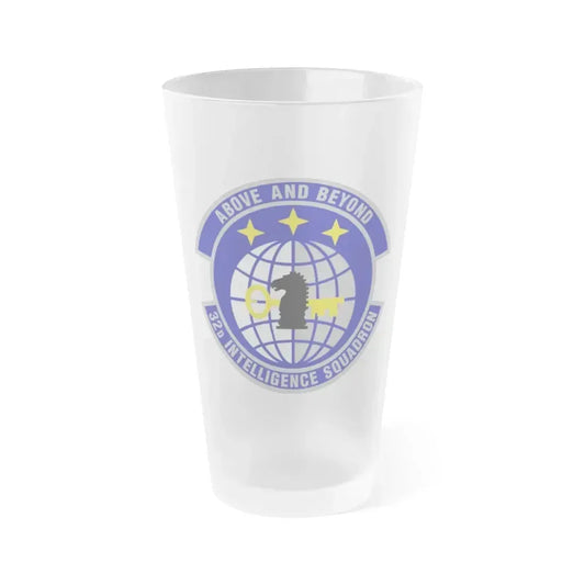 32 Intelligence Squadron AFISRA (U.S. Air Force) Frosted Pint Glass 16oz 16oz Frosted - Go Mug Yourself