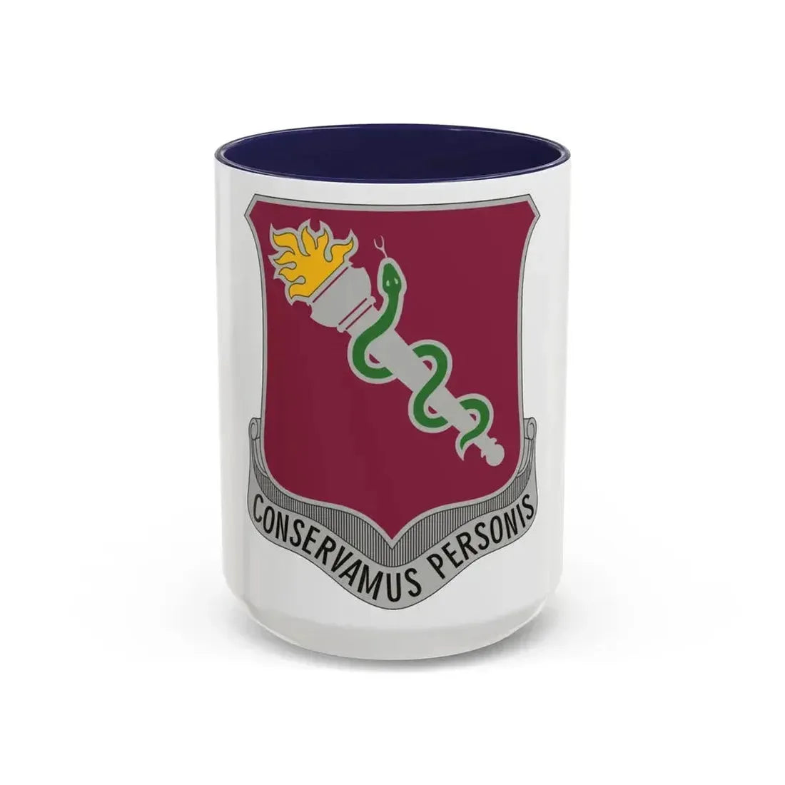 32 Medical Brigade 2 (U.S. Army) Accent Coffee Mug 15oz Navy - Go Mug Yourself