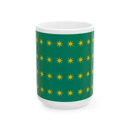 32 Stars Fenian Flag (Ireland) White Coffee Mug 15oz - Go Mug Yourself