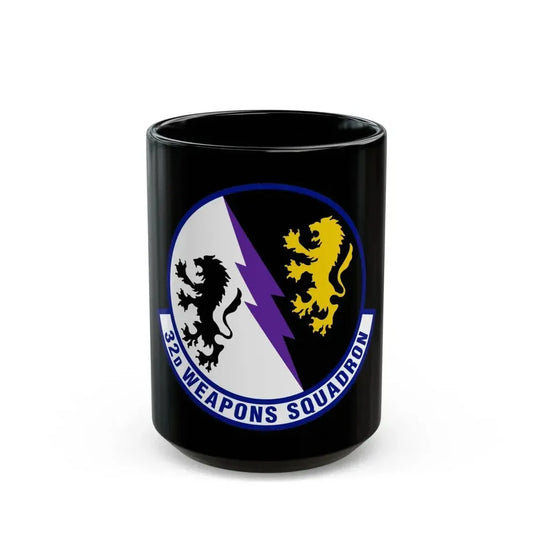 32 Weapons Squadron ACC (U.S. Air Force) Black Coffee Mug 15oz - Go Mug Yourself