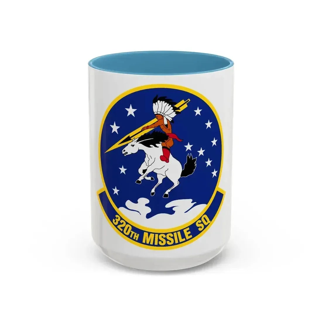 320 Missile Squadron AFGCS (U.S. Air Force) Accent Coffee Mug 15oz Light Blue - Go Mug Yourself