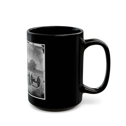 Unknown Location. Zouave Ambulance Crew Demonstrating Removal Of Wounded Soldiers From The Field; Another View (U.S. Civil War) Black Coffee Mug