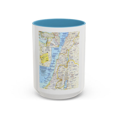 Middle East - Holy Land Today (1963) (Map) Accent Coffee Mug
