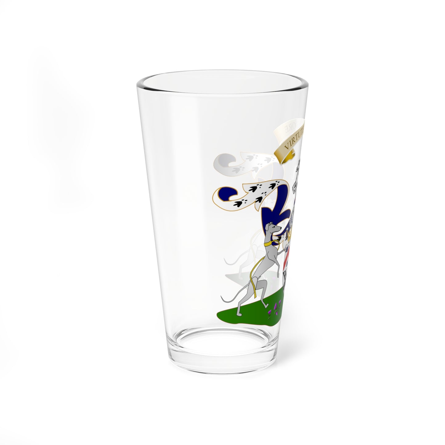 Earl of Dundonald Coat of Arms quartered with Blair (Scotland) (Coat of Arms) Pint Glass 16oz