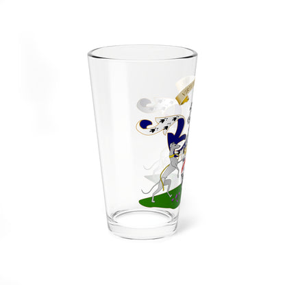 Earl of Dundonald Coat of Arms quartered with Blair (Scotland) (Coat of Arms) Pint Glass 16oz