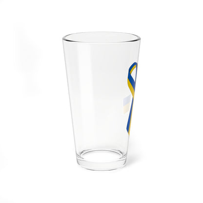 Ukrainian Blue-Yellow ribbon (Ukraine) Pint Glass 16oz