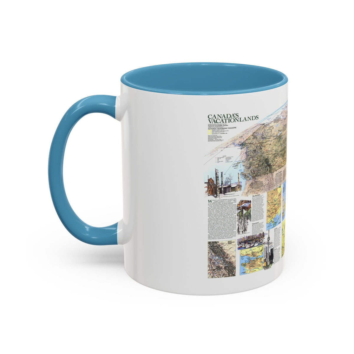 Canada - Vacationlands (1985) (Map) Accent Coffee Mug