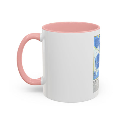 Americas - Threading the Island (1986) (Map) Accent Coffee Mug