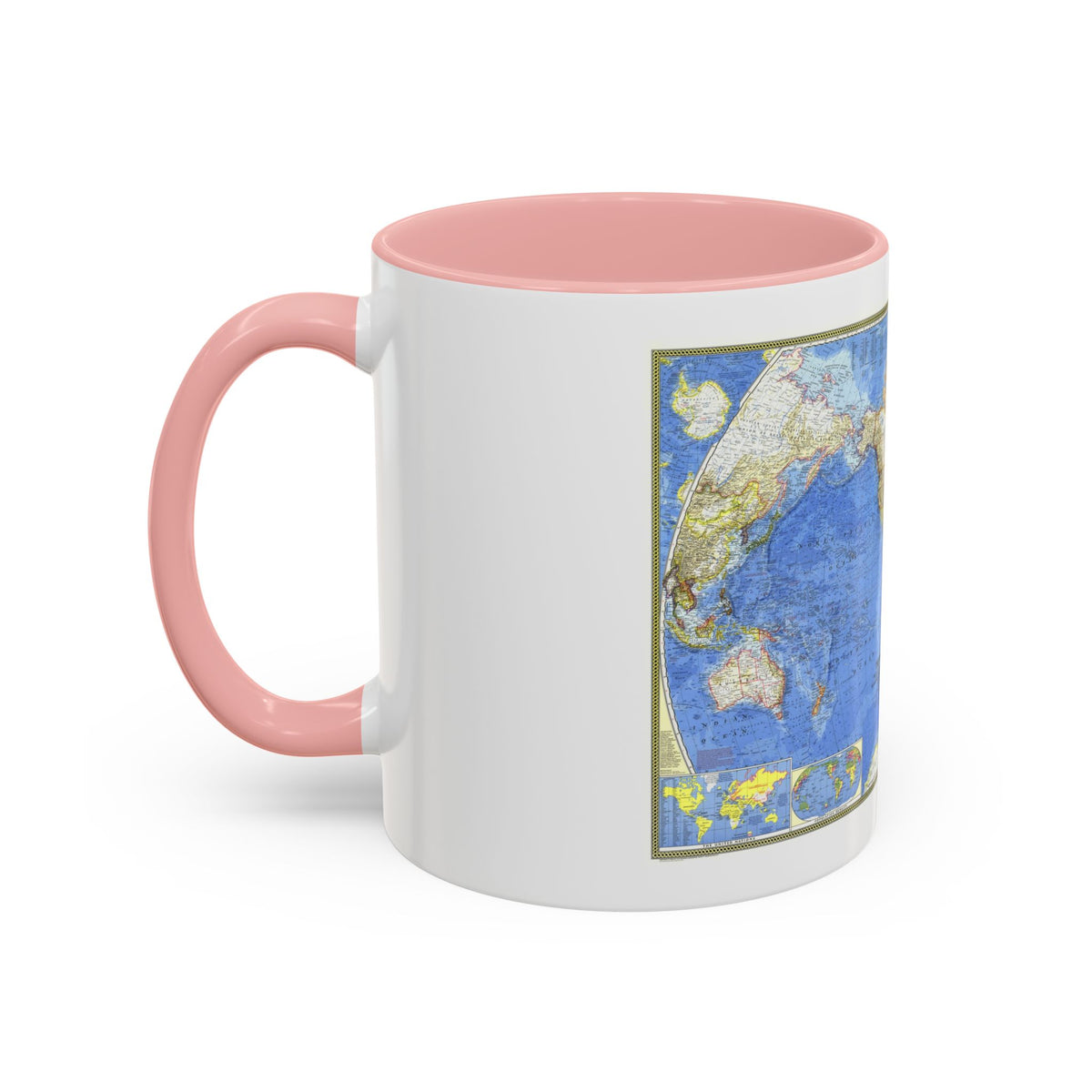 World Map (1965) (Map) Accent Coffee Mug