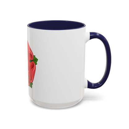 Red Rose Badge of Lancaster - Accent Coffee Mug