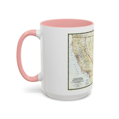 USA - Southwestern (1948) (Map) Accent Coffee Mug