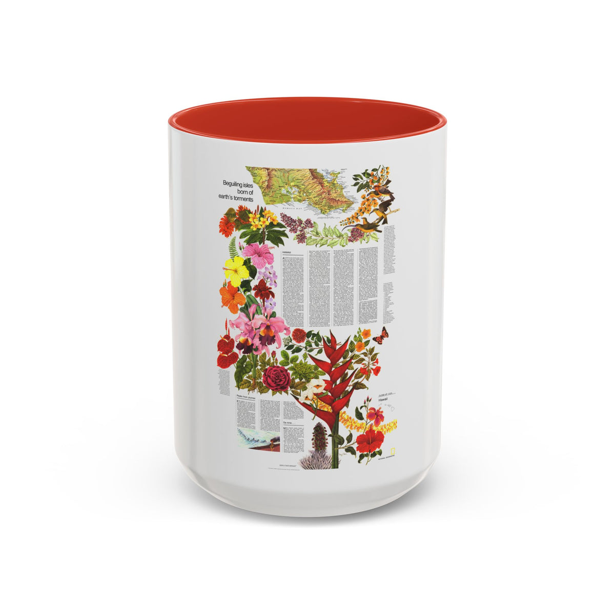 USA - Hawaii, Beguiling Isles (1976) (Map) Accent Coffee Mug