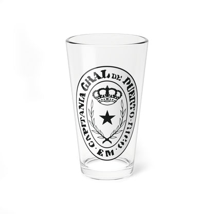 Seal of the Captaincy General of Puerto Rico (Puerto Rico) (Coat of Arms) Pint Glass 16oz