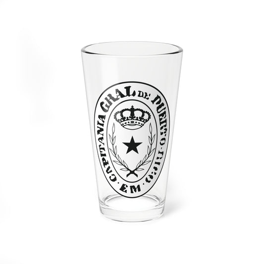 Seal of the Captaincy General of Puerto Rico (Puerto Rico) (Coat of Arms) Pint Glass 16oz