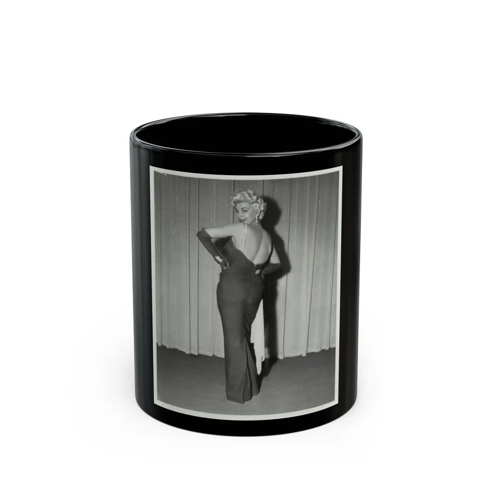 Barbara Nichols #243 (Vintage Female Icon) Black Coffee Mug-11oz-Go Mug Yourself