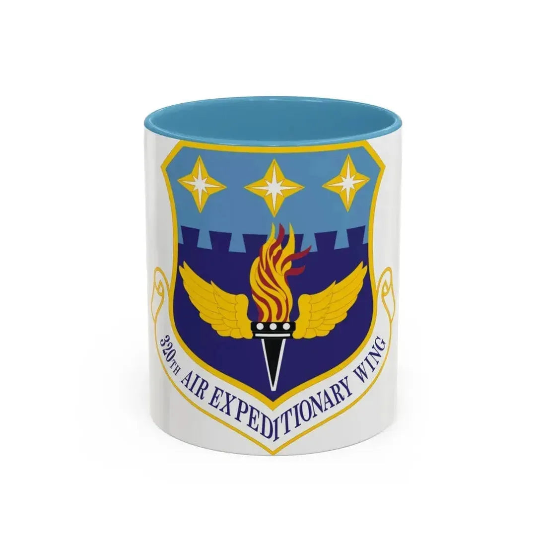 320th Air Expeditionary Wing (U.S. Air Force) Accent Coffee Mug 11oz Light Blue - Go Mug Yourself