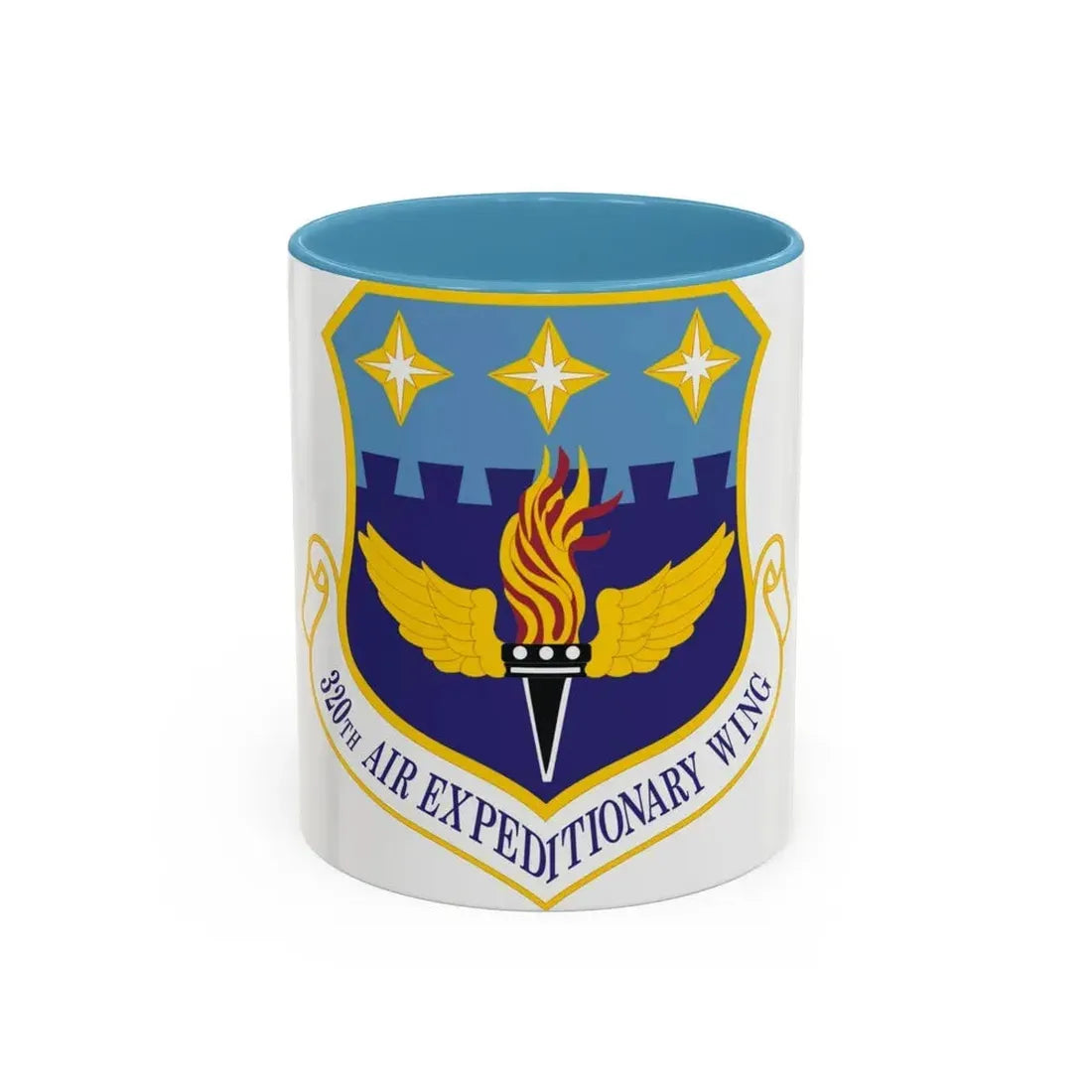 320th Air Expeditionary Wing (U.S. Air Force) Accent Coffee Mug 11oz Light Blue - Go Mug Yourself