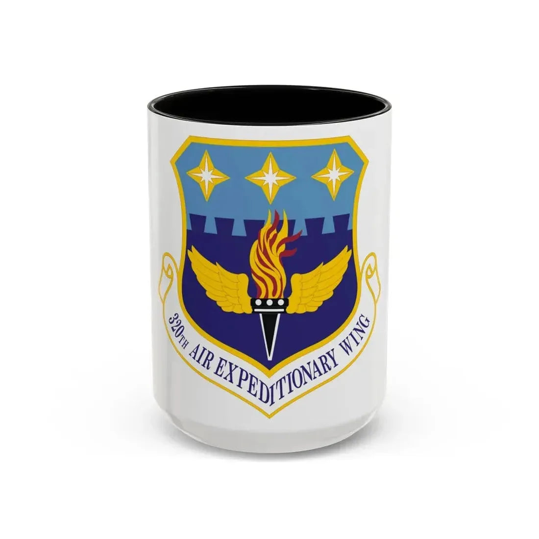 320th Air Expeditionary Wing (U.S. Air Force) Accent Coffee Mug 15oz Black - Go Mug Yourself