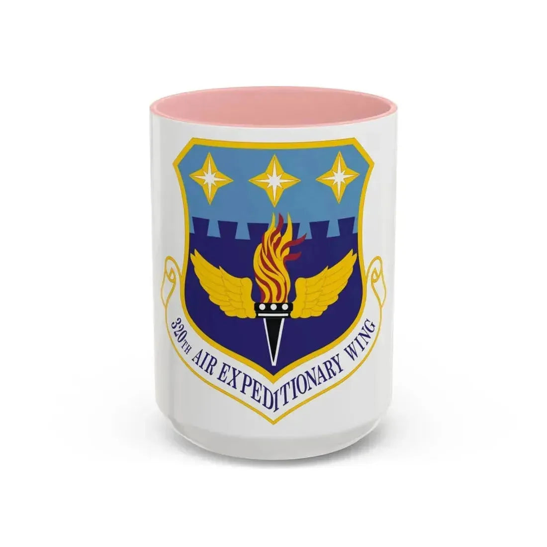 320th Air Expeditionary Wing (U.S. Air Force) Accent Coffee Mug 15oz Pink - Go Mug Yourself