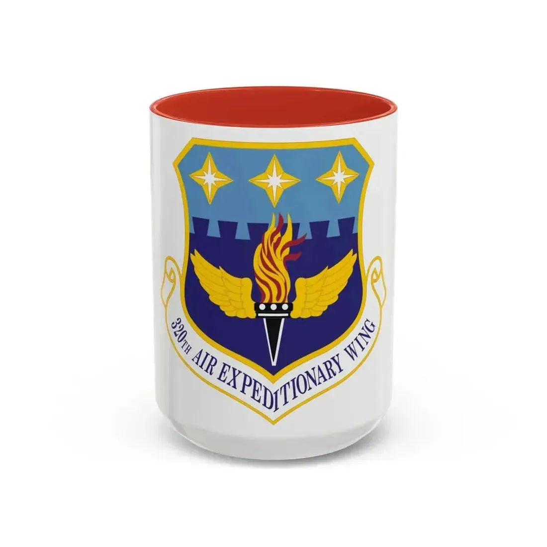 320th Air Expeditionary Wing (U.S. Air Force) Accent Coffee Mug 15oz Red - Go Mug Yourself