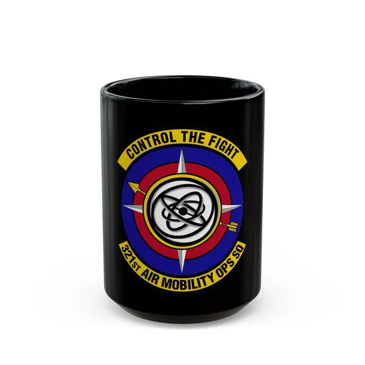 321 Air Mobility Operations Squadron (U.S. Air Force) Black Coffee Mug-15oz-Go Mug Yourself