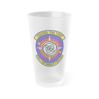 321 Air Mobility Operations Squadron (U.S. Air Force) Frosted Pint Glass 16oz-Go Mug Yourself