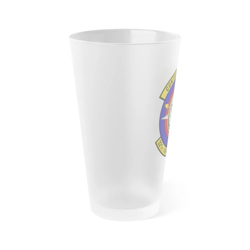 321 Air Mobility Operations Squadron (U.S. Air Force) Frosted Pint Glass 16oz-Go Mug Yourself