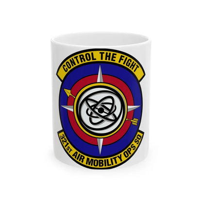 321 Air Mobility Operations Squadron (U.S. Air Force) White Coffee Mug-11oz-Go Mug Yourself