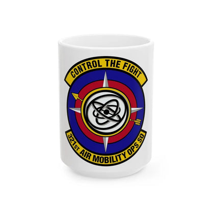 321 Air Mobility Operations Squadron (U.S. Air Force) White Coffee Mug-15oz-Go Mug Yourself